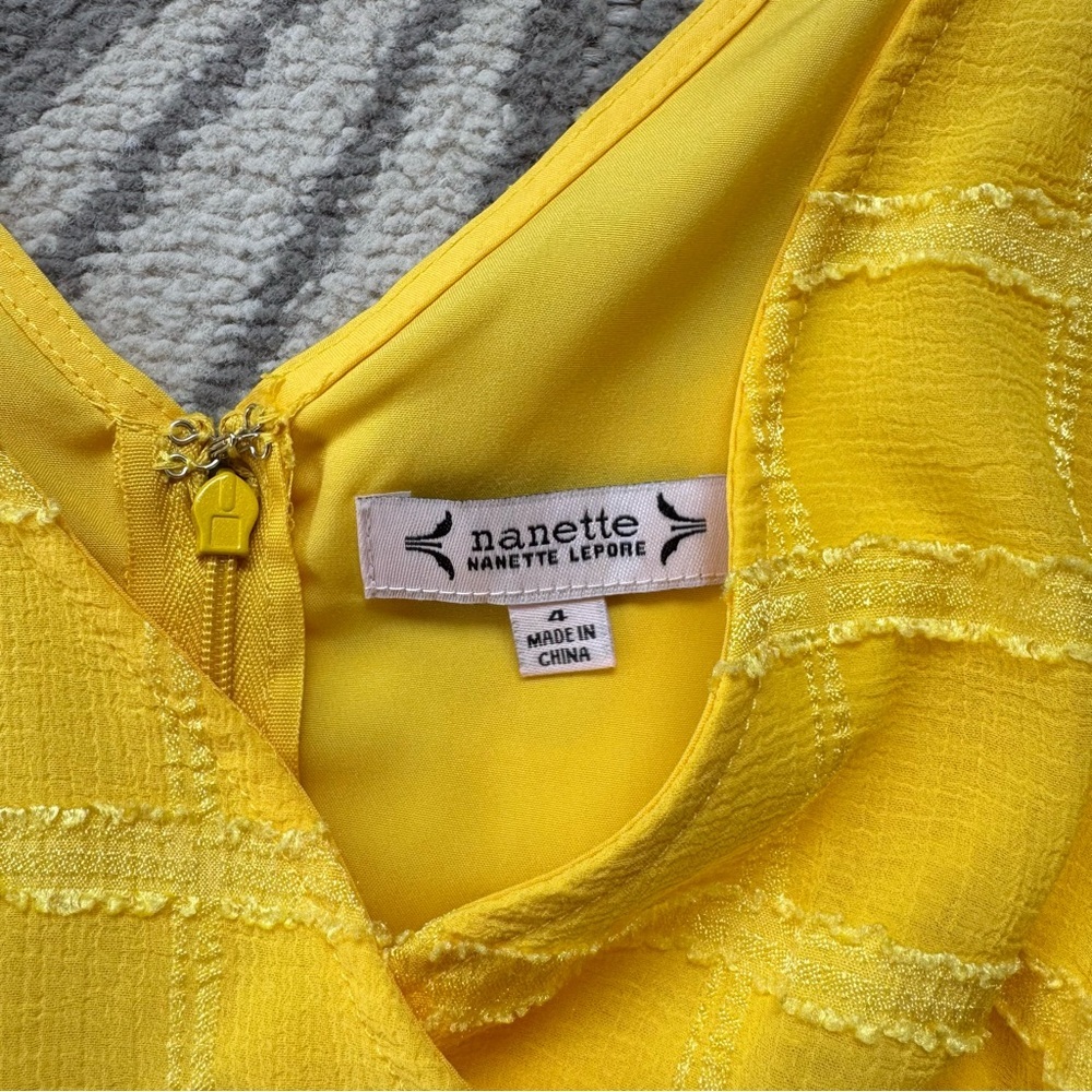 Nanette Nanette Lepore Women’s Janelle Donny Midi Dress Limoncello Yellow Size 4 - Picture 8 of 9